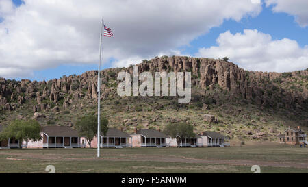 Fort Davis National Historic Site, Texas, uno dei migliori esempi sopravvissuti di un Guerre indiane' militare di frontiera post. Foto Stock