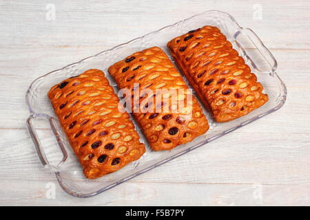 Viennoiserie. Apple e mirtillo pasta sfoglia. Foto Stock