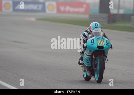 Dal Circuito di Sepang, in Malesia. 24 ott 2015. Hiroki Ono durante le qualifiche per la classe Moto3 della MotoGP della Malesia Foto Stock