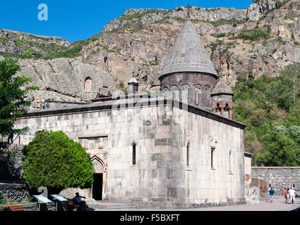 Monastero di Geghard in Armenia. Foto Stock