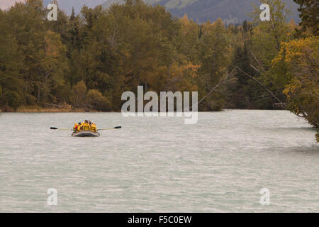 Rafters alla Cooper's Landing in Alaska Foto Stock