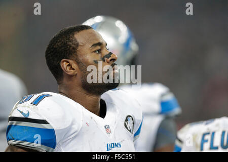 Londra, Regno Unito. 01 Nov, 2015. NFL International Series. Kansas City Chiefs rispetto a Detroit Lions. Detroit Lions wide receiver Calvin "Megatron" Johnson (#81) Credito: Azione Sport Plus/Alamy Live News Foto Stock