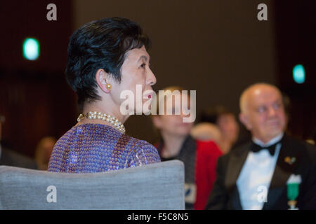 La Sua Altezza Imperiale la principessa Takamado. I corrispondenti stranieri Club del Giappone organizzato una speciale settantesimo anniversario cena di gala al Palace Hotel Tokyo il venerdì 30 ottobre, 2015 a Tokyo, Giappone. © Martin Hladik/AFLO/Alamy Live News Foto Stock