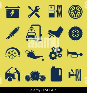 Auto Riparazione auto icona simbolo Illustrazione Vettoriale