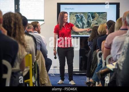 Il imprenditoriale scintilla-small business il giorno di addestramento al Trinity Quay, Bristol - una parola gioco di associazione con eccellenza Enginee Foto Stock