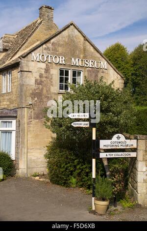 Motor Museum, Bourton-on-the-acqua, Cotswolds, Gloucestershire, England, Regno Unito, GB, Europa Foto Stock