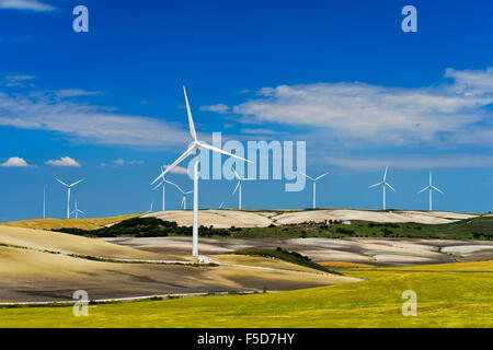Iberdrola turbina eolica a Jerez de la Frontera, Andalusia, Spagna Foto Stock
