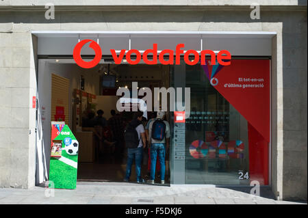 Vodafone store a Barcellona Catalonia Spagna ES Foto Stock