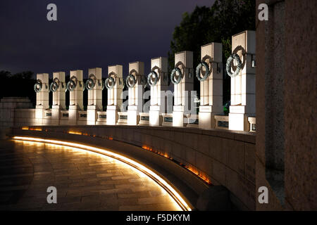 Il Memoriale della Seconda Guerra Mondiale, Washington, Distretto di Columbia USA Foto Stock