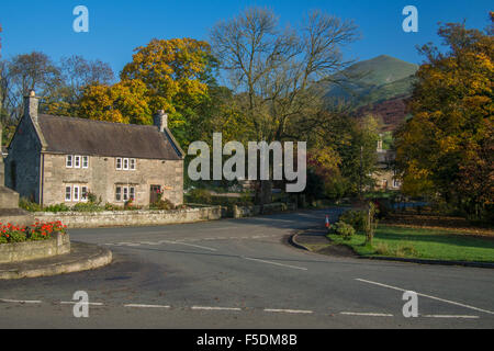 Ilam nel picco Distrist, vicino a Ashbourne, Derbyshire, in Inghilterra. Foto Stock