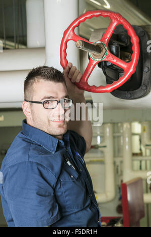 Caldaia di lavoratore Foto Stock