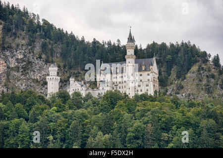 La fiaba Schloss castello di Neuschwanstein a Schwangau, Baviera, Germania Foto Stock