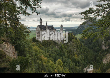 La fiaba Schloss castello di Neuschwanstein a Schwangau, Baviera, Germania Foto Stock