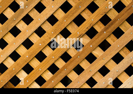 La texture della spranga marrone parete su nero Foto Stock