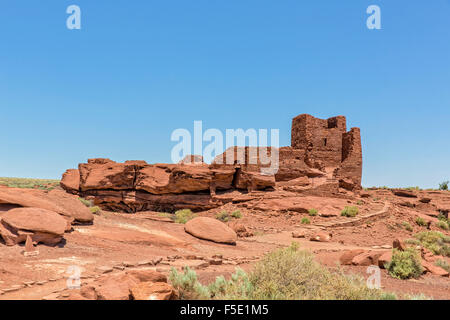 Gesamtansicht des Wupatki National Monument bei Flagstaff, in Arizona, Stati Uniti d'America Foto Stock