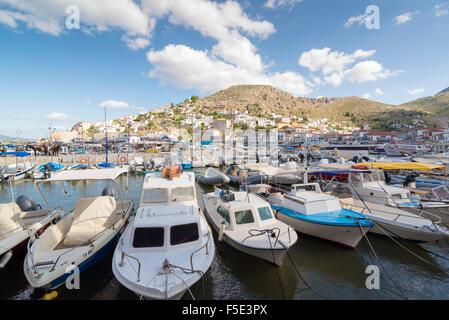 Hydra Island in Grecia Yachts Foto Stock