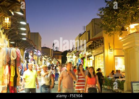 Sokratous Street, RODI, DODECANNESO, isole greche, Grecia, Europa Foto Stock