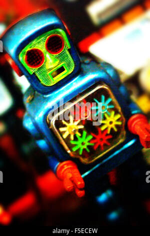 Vintage robot giocattolo Foto Stock