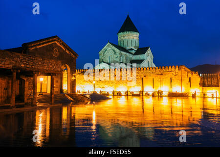 Cattedrale di Svetitskhoveli, XI secolo, da Patriach Melkisedek, Mtskheta, capitale storica, UNESCO, Georgia, nel Caucaso, in Asia Foto Stock