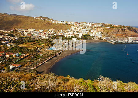 Vista di San Sebastian de la Gomera, La Gomera Isole Canarie Spagna, Atlantico, Europa Foto Stock