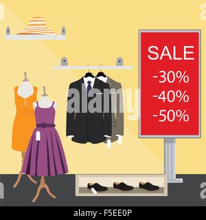 Negozio di abbigliamento vettore Illustrazione Vettoriale