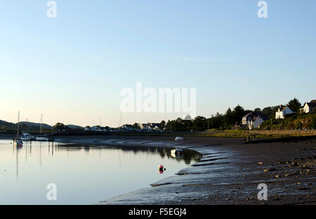 I modelli in fango a bassa marea a Kippford sulla costa di Solway di Galloway, sud ovest della Scozia. Foto Stock