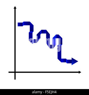 Moderno business infographics origami modello freccia. Illustrazione Vettoriale. può essere utilizzato per il layout di flusso di lavoro, diagramma, numero optio Foto Stock