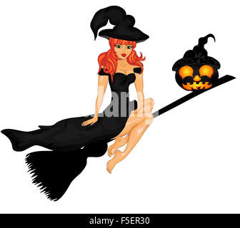 Happy halloween poster. illustrazione vettoriale.halloween banner . Foto Stock