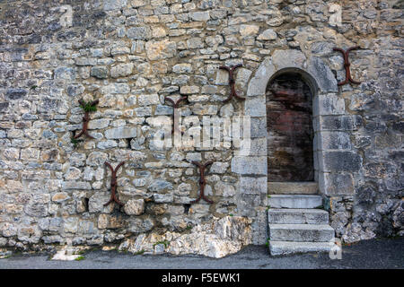 Briançon città fortificata in montagna, Francia Foto Stock