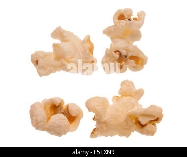 Quattro pezzi di pop-corn studio ritaglio Foto Stock