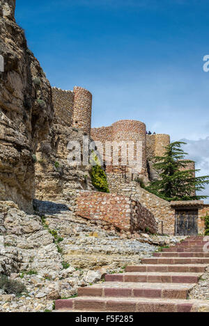 Albarracin villaggio heritage route del medioevo e stile mudéjar. Teruel Aragona, Spagna Foto Stock