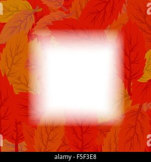 Set di rosso e arancio foglie Illustrazione Vettoriale