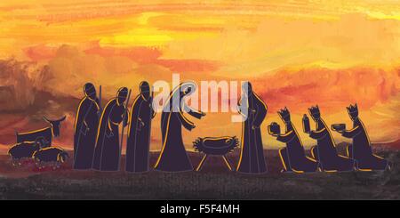 Disegnato a mano illustrazione di Natale Illustrazione Vettoriale