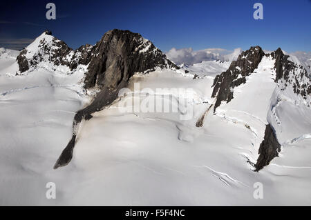 Ghiacciai e nevi a Aoraki o il Parco nazionale di Mount Cook, isola del Sud, Nuova Zelanda Foto Stock