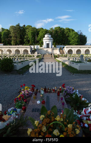 Lviv, Ucraina, tombe di soldati dell'Esercito Polacco dalla guerra Ukrainian-Polish Foto Stock