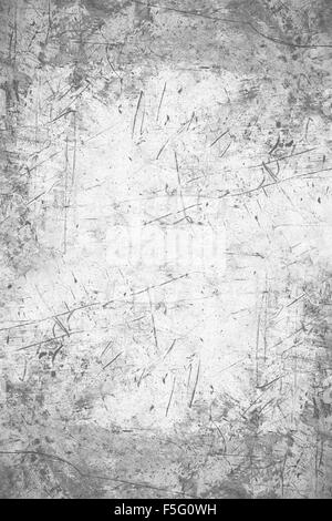 Bianco sfondo astratto o graffiato texture metallica Foto Stock