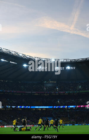 Londra, Regno Unito. 31 ott 2015. Vista generale del Rugby : 2015 Coppa del Mondo di Rugby partita finale tra la Nuova Zelanda e l'Australia a Twickenham a Londra in Inghilterra . © ESTREMO ORIENTE PREMERE/AFLO/Alamy Live News Foto Stock