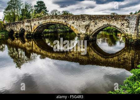 Aylesford ponte sopra il fiume Medway Foto Stock