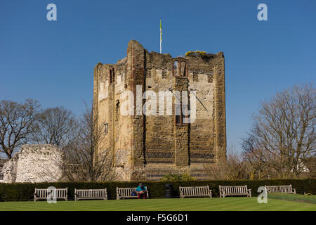 Castello di Guildford grande torre, Surrey, Regno Unito Foto Stock