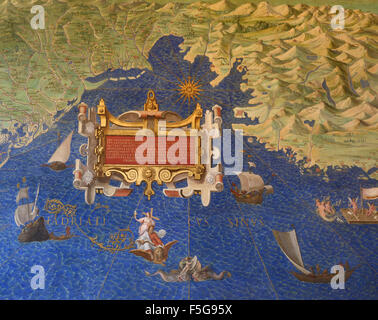 Roma. L'Italia. Forum Julii, da Venezia a Pola, Galleria di mappe, Musei Vaticani. Foto Stock