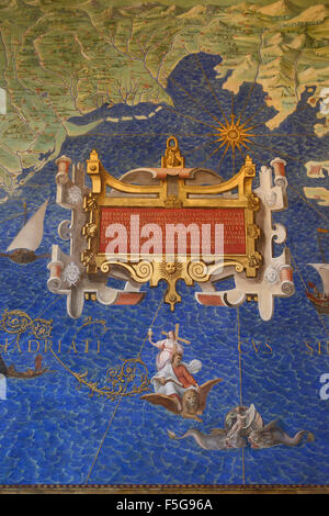 Roma. L'Italia. Forum Julii, da Venezia a Pola (dettaglio), galleria di mappe, Musei Vaticani. Foto Stock