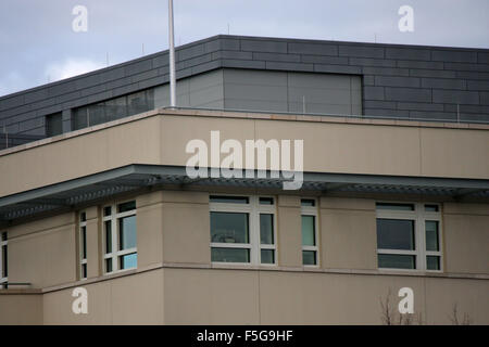 Ci die amerikanische Botschaft von der aus vermutlich das gesamte politische Berlin, inklusive der Kanzlerinnentelefone, abgeho Foto Stock