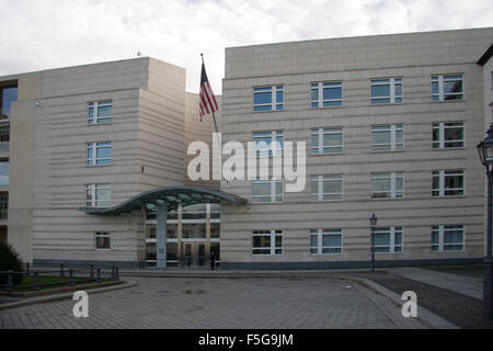 Ci die amerikanische Botschaft von der aus vermutlich das gesamte politische Berlin, inklusive der Kanzlerinnentelefone, abgeho Foto Stock