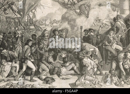 La morte di Nelson Battaglia di Trafalgar 1805 Foto Stock