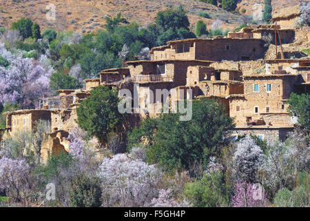 Villaggio in Alto Atlante, Marocco. Foto Stock