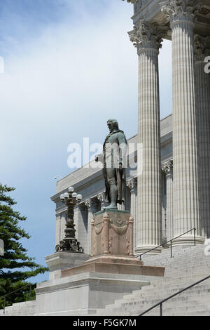 Ingresso del Missouri State Capitol Building nella Città di Jefferson, Missouri Foto Stock