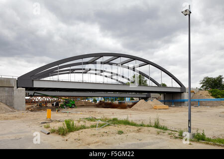 Berlino, Germania, costruzione'autostrada urbana A100 nell'Sonnenallee Foto Stock