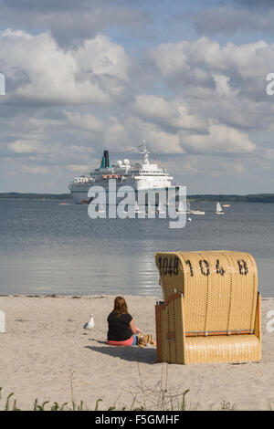 Eckernfoerde, Germania, la nave di crociera Albatros in Eckernfoerder Bay Foto Stock