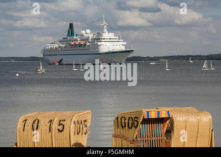 Eckernfoerde, Germania, la nave di crociera Albatros in Eckernfoerder Bay Foto Stock