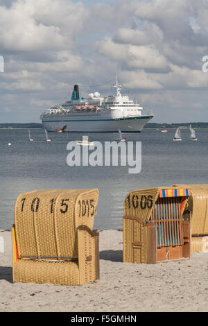 Eckernfoerde, Germania, la nave di crociera Albatros in Eckernfoerder Bay Foto Stock